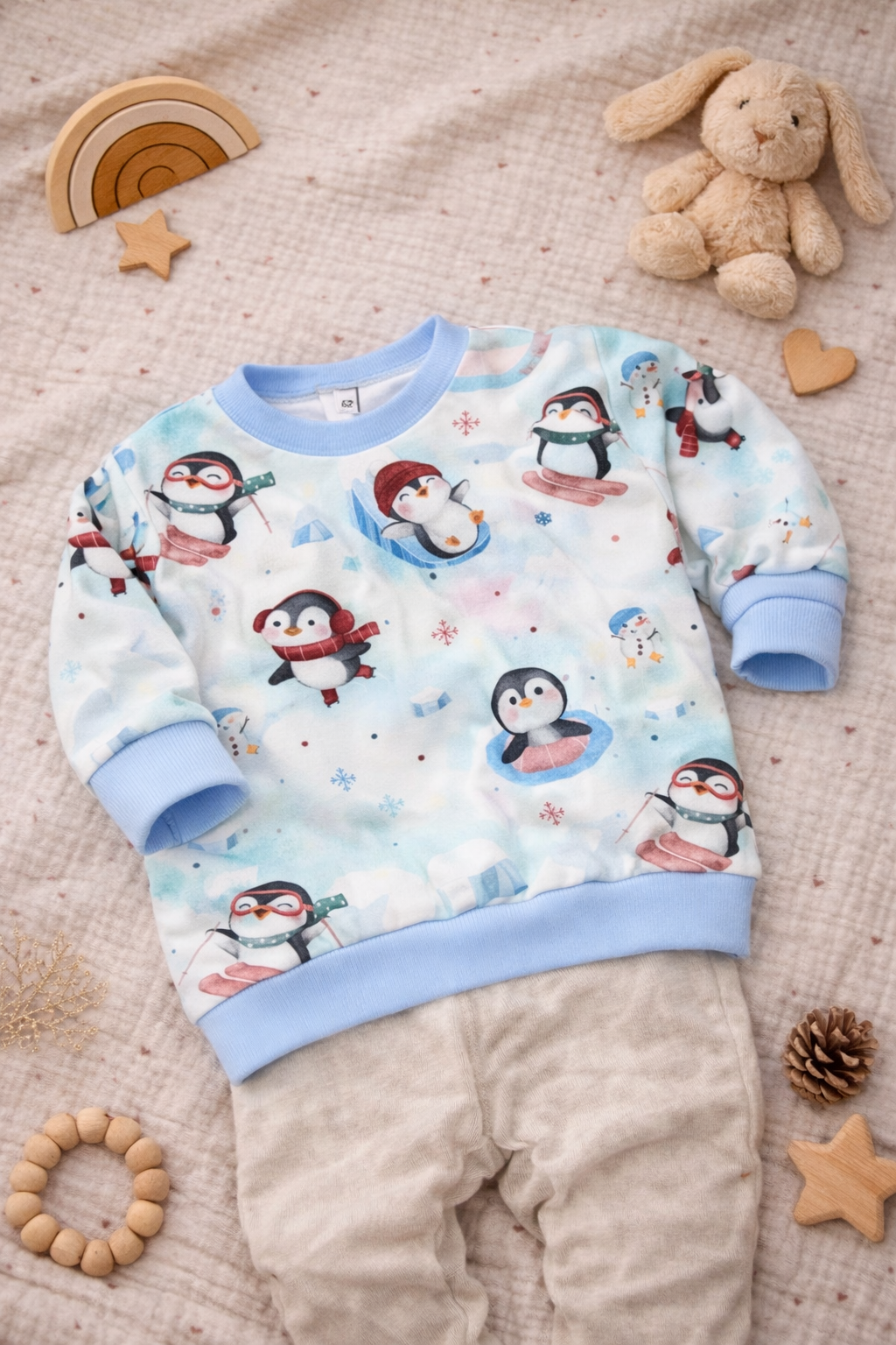Pull oversize Manchon pingouin