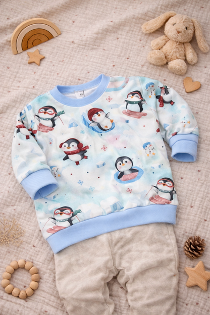 Pull oversize Manchon pingouin