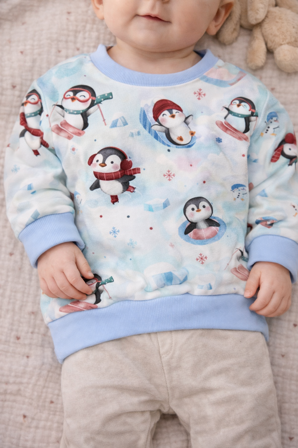 Pull oversize Manchon pingouin