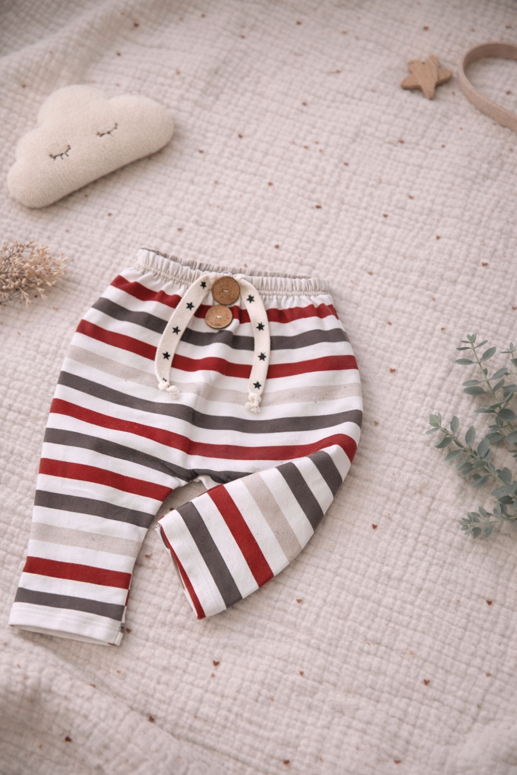 Leggings gestreift rot braun