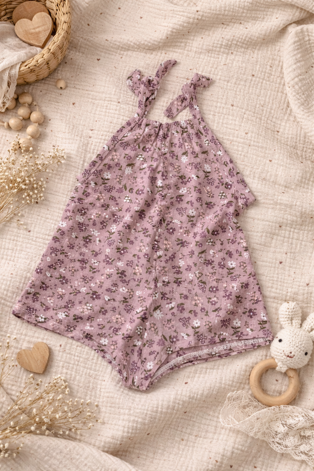 Jumpsuit Blumen lila