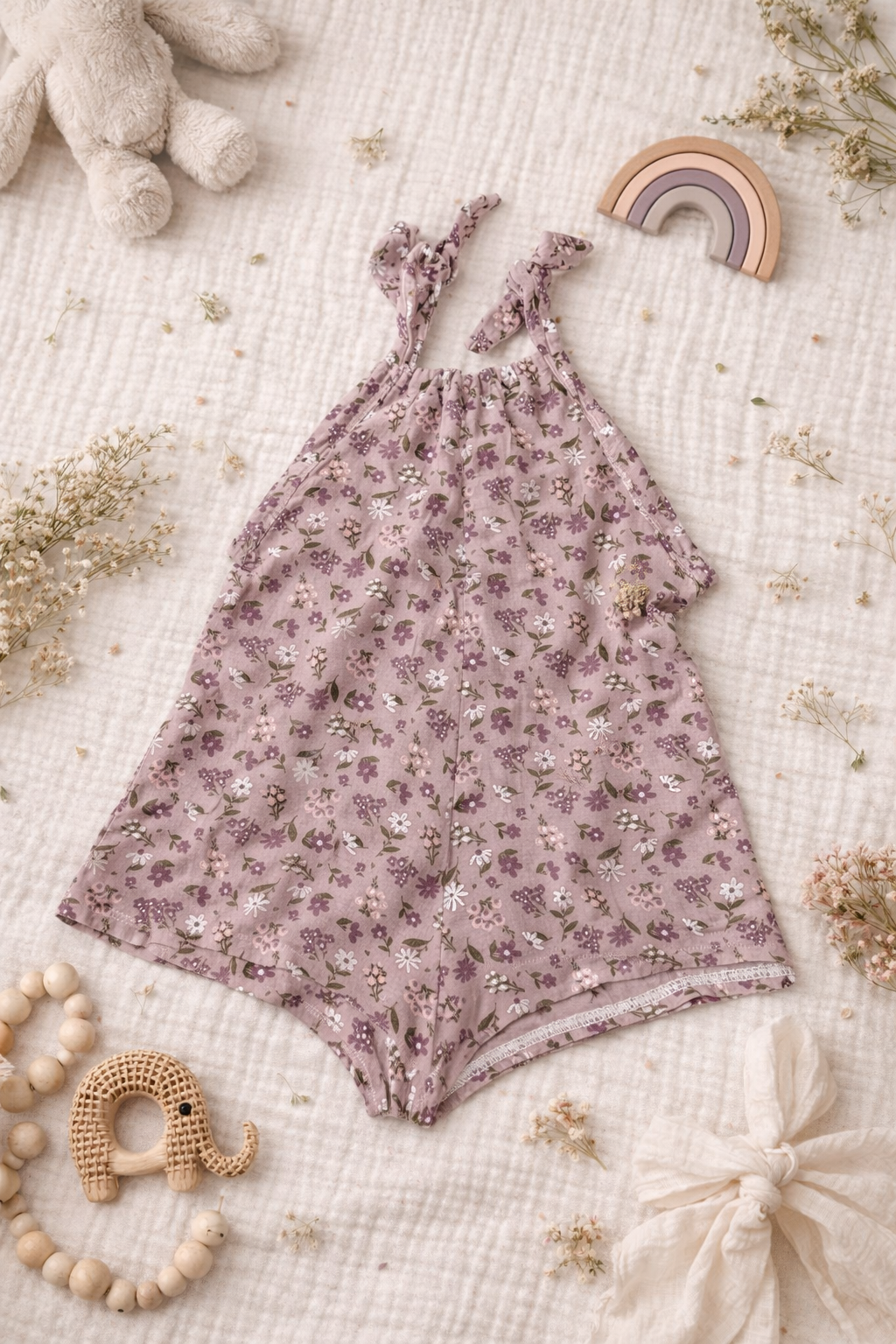 Jumpsuit Blumen lila