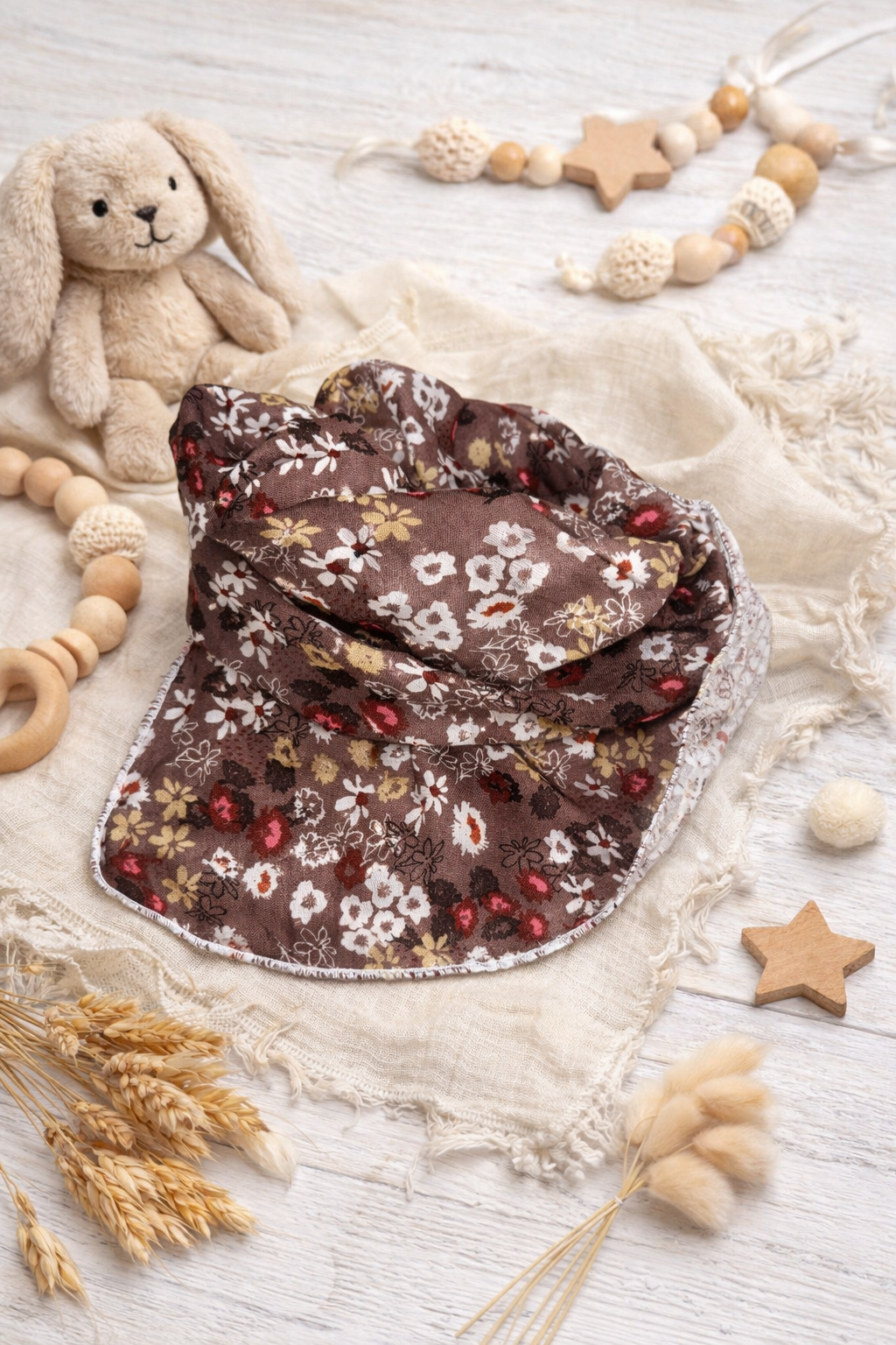 Musselin Halstuch Herbstblumen