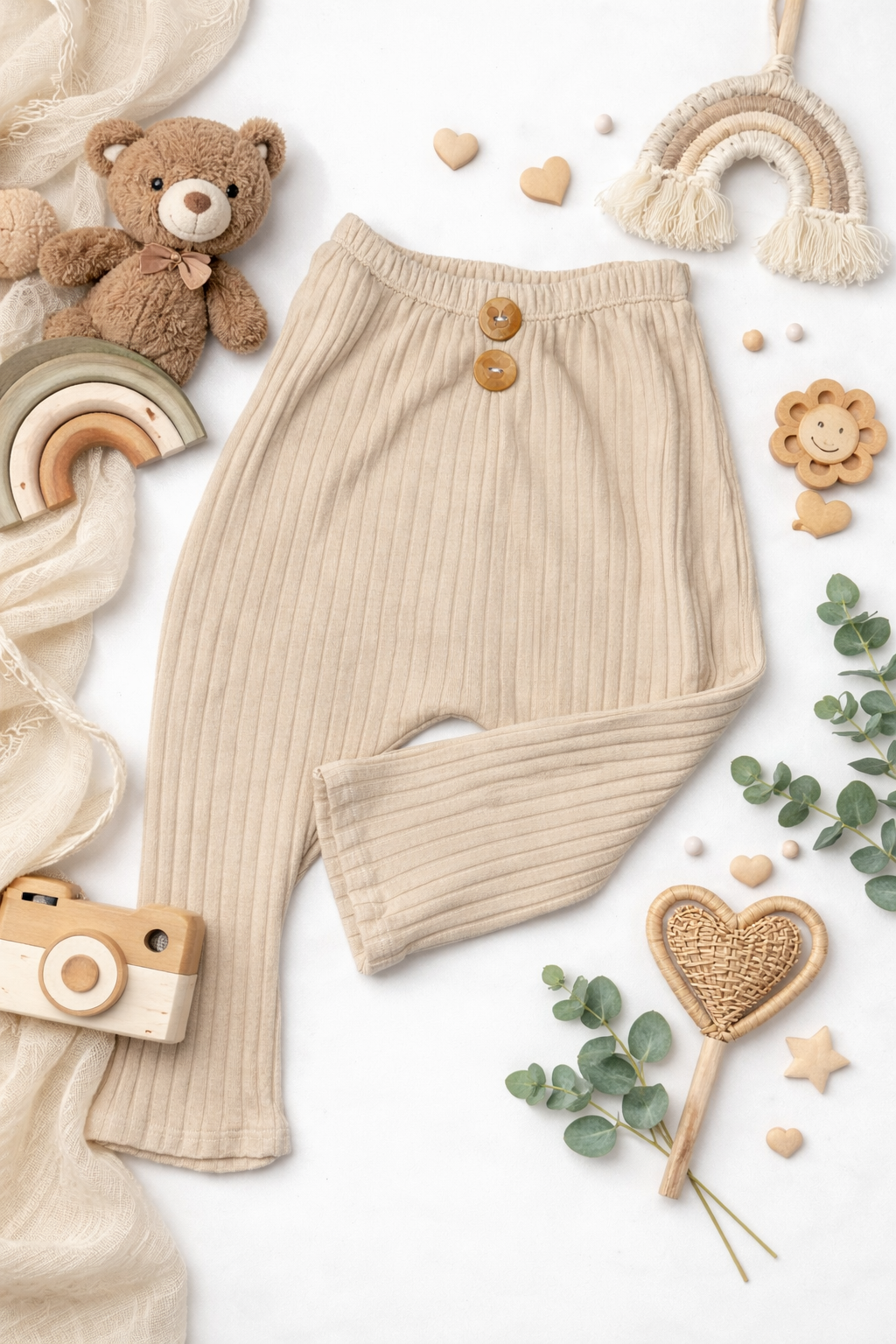 Leggings mit Blätterknöpfe