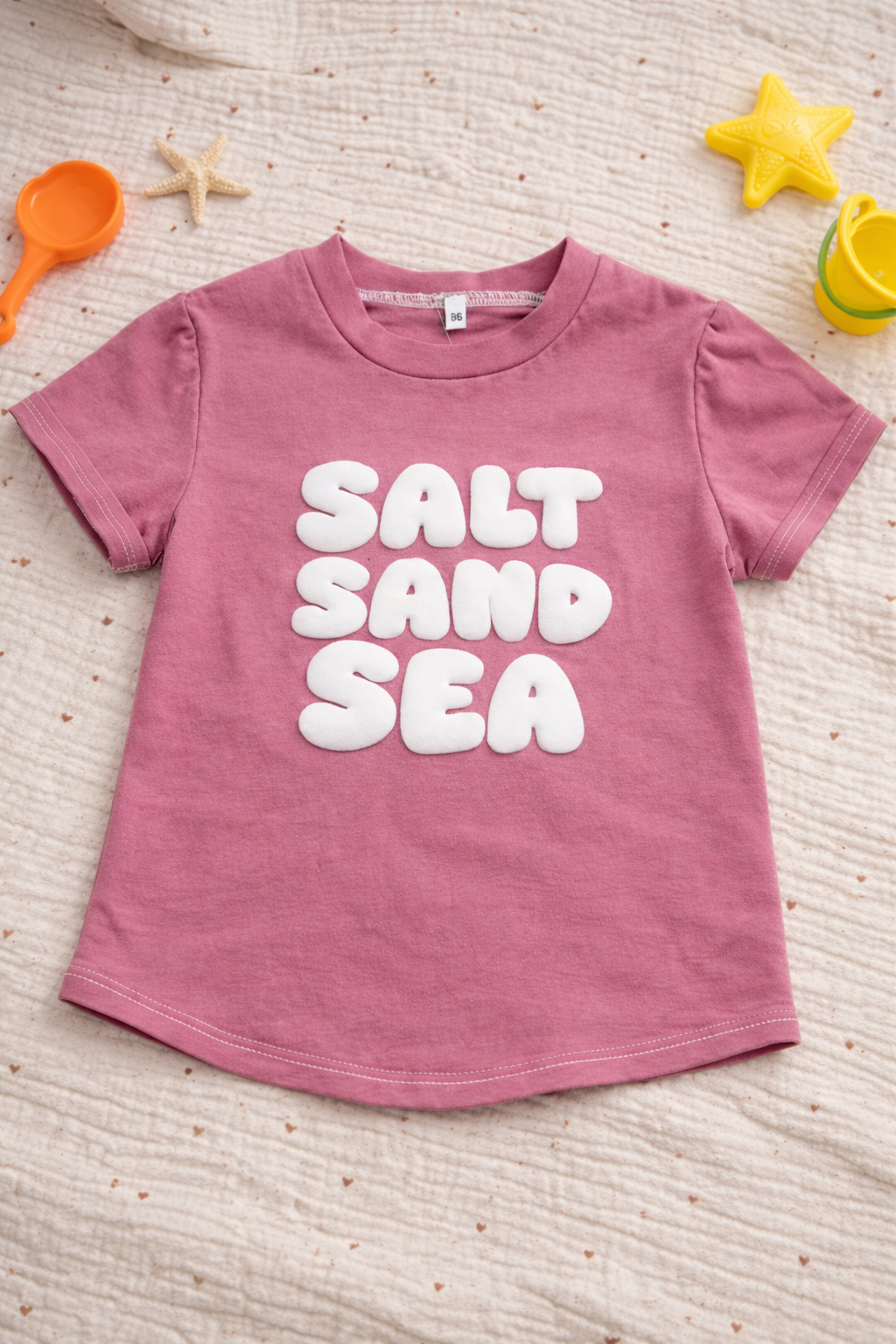 T-shirt ou manche longue "Salt Sand Sea" avec revers