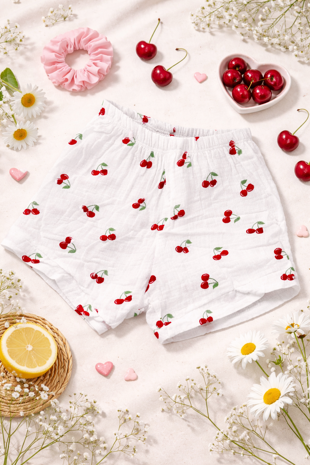 Musselin Shorts Kirschen