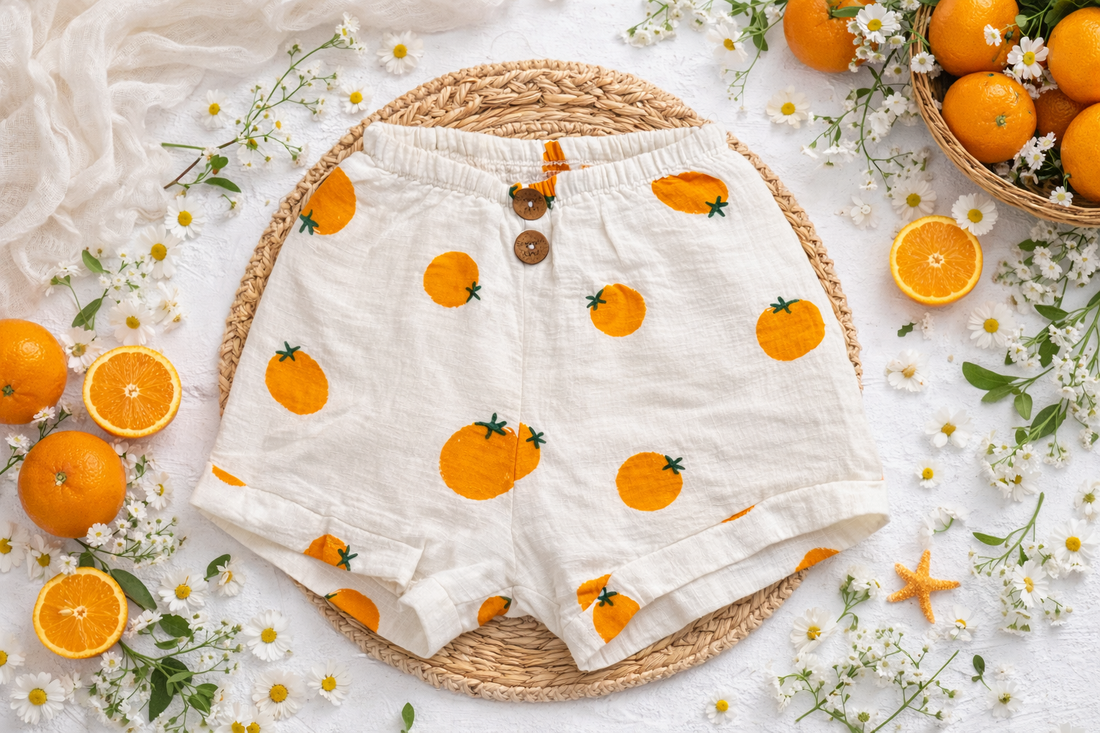 Musselin Shorts Orangen