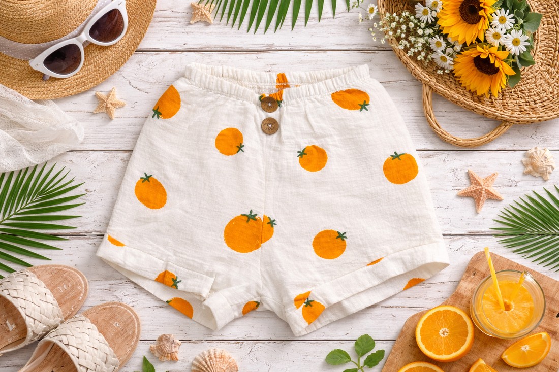 Musselin Shorts Orangen