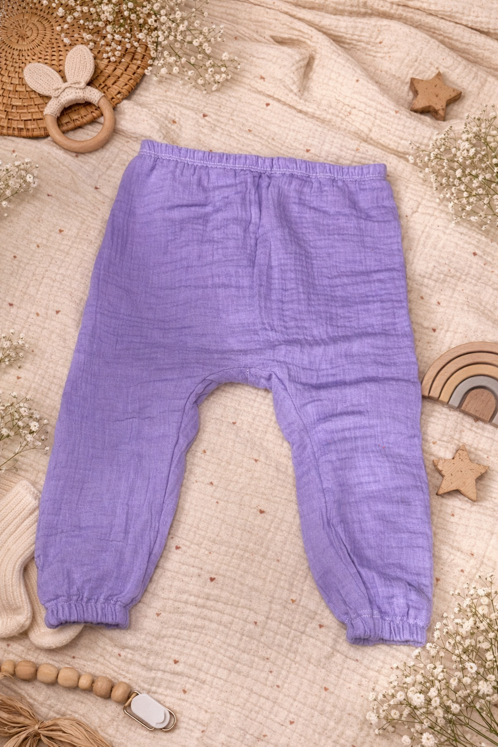 Musselin Hose lila