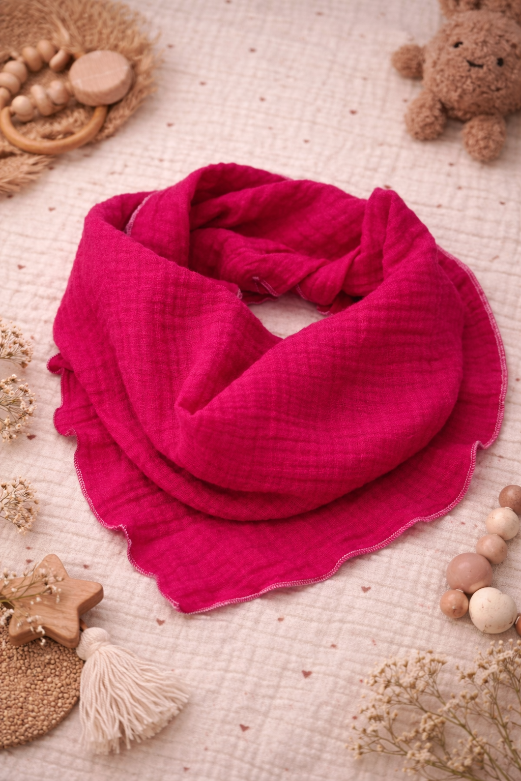 Musselin Halstuch pink