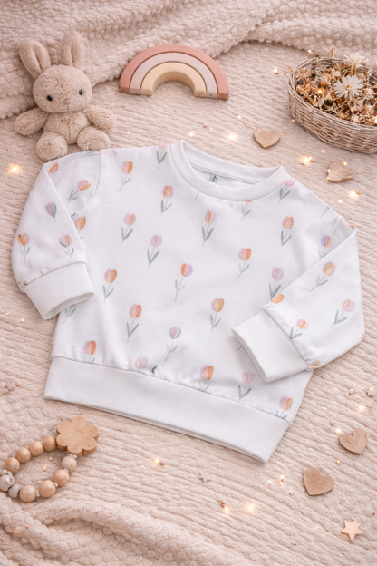 Pull oversize « Tulipes »