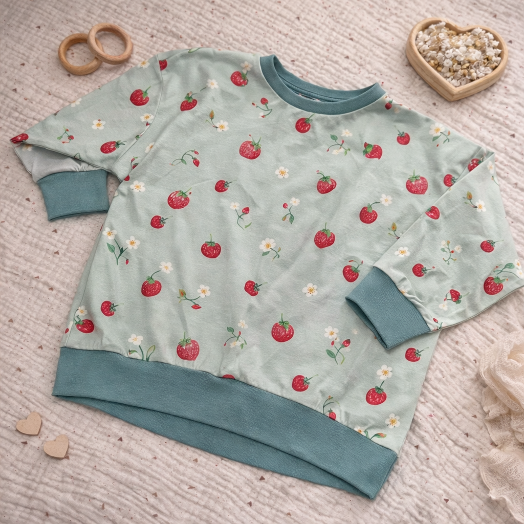 Oversize Pullover Erdbeer