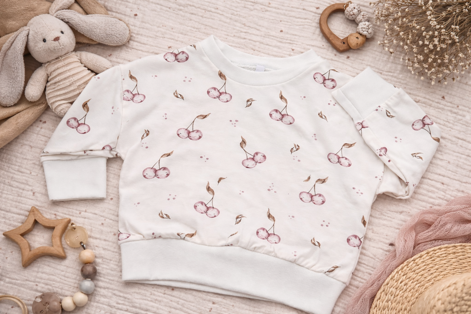 Oversize Pullover KIrschen