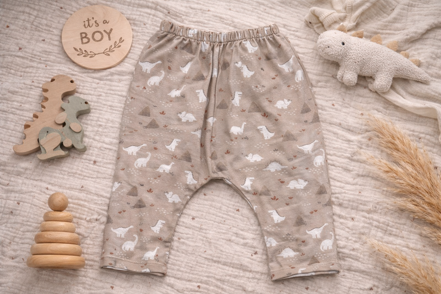 Leggings dino beige