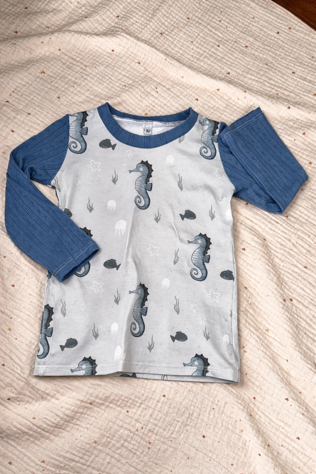 Langarmshirt Seepferdchen