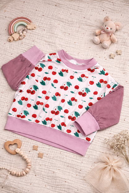 Pull oversize cerises