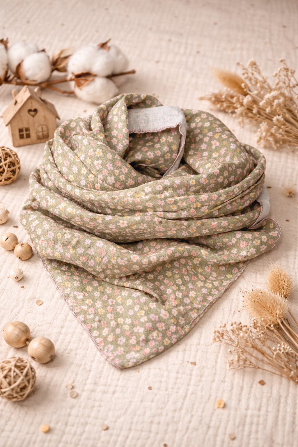 Musselin Halstuch grün