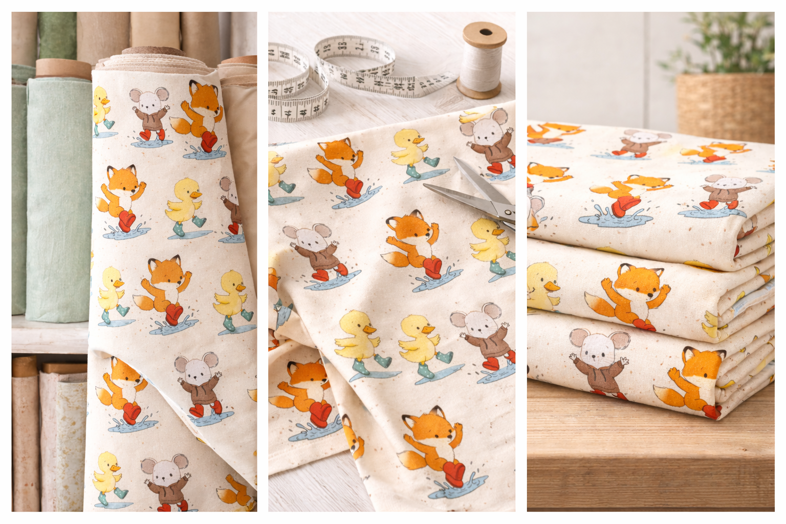 Stoff Pfützenspringen