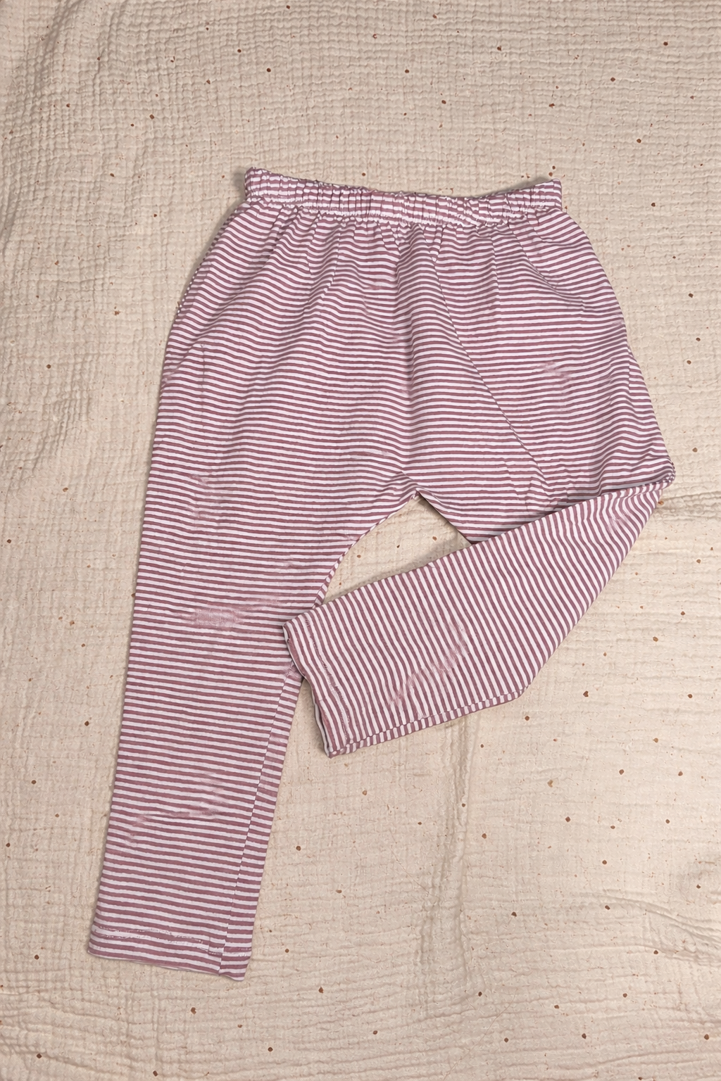 Legging « rayures roses »