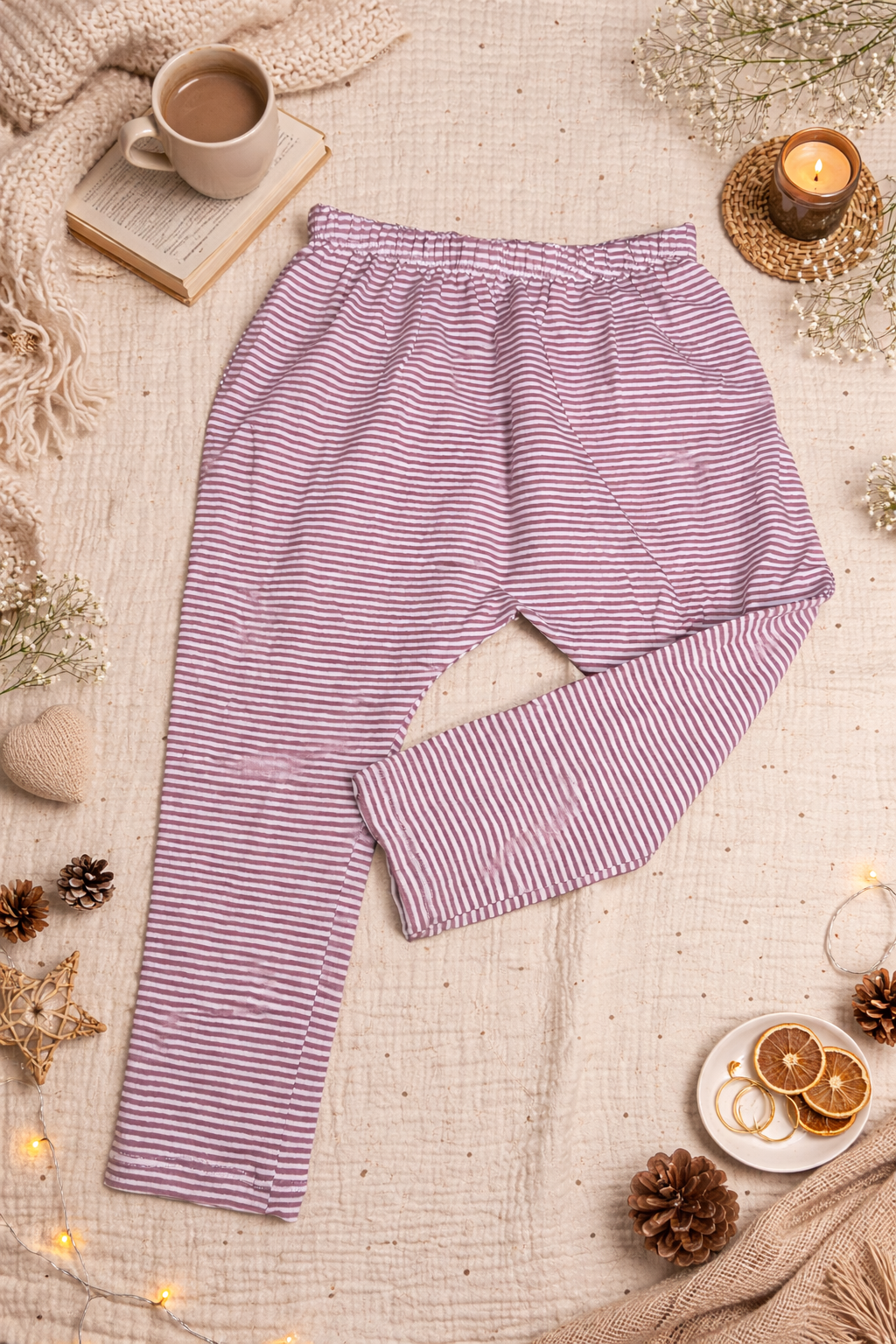 Legging « rayures roses »