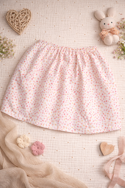 Jupe blanche fleurs