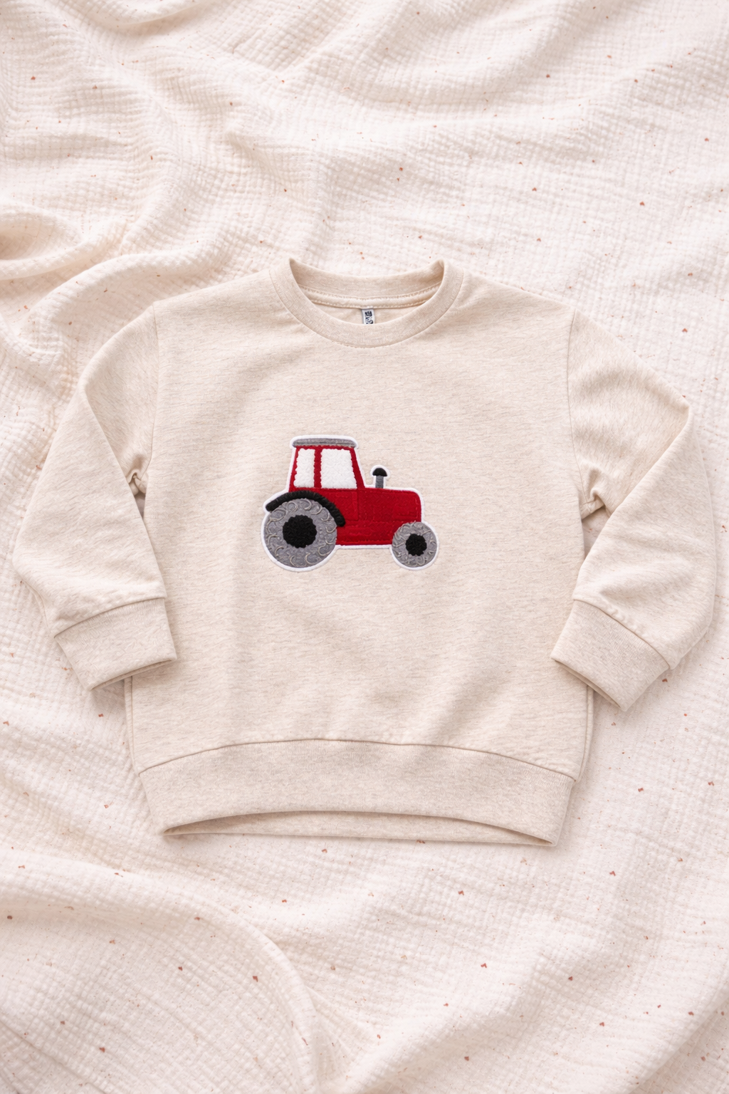 Oversize Pullover mit Traktor Patch