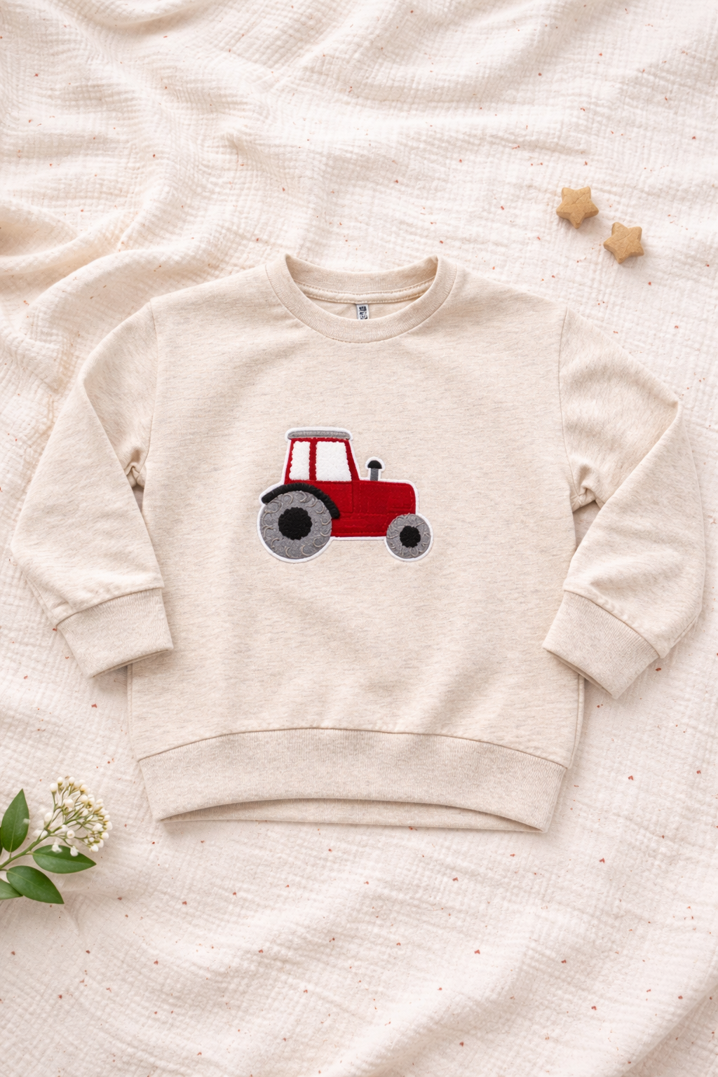 Oversize Pullover mit Traktor Patch