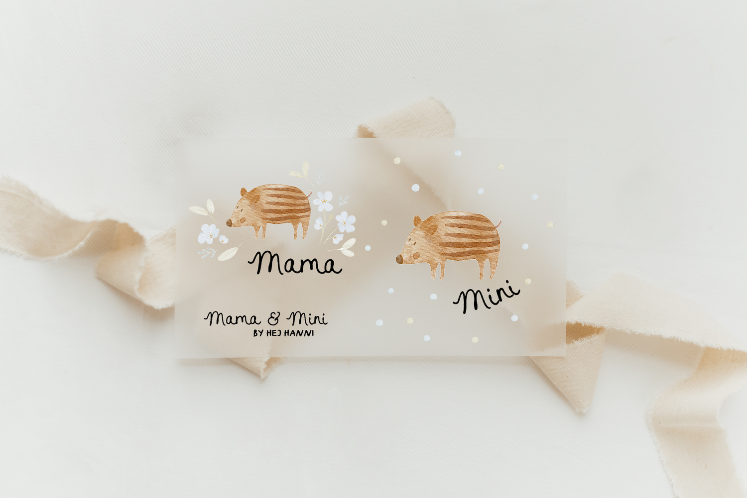 Bügelbild &quot;Mama &amp; Mini Frischling&quot;