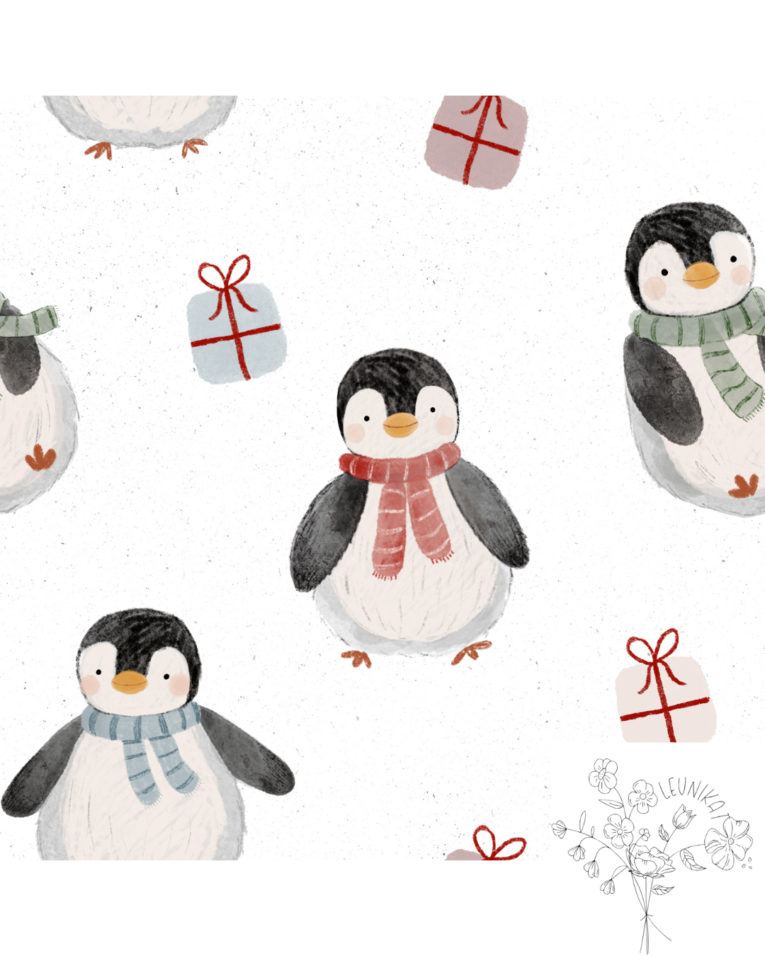 Pinguin und Geschenke