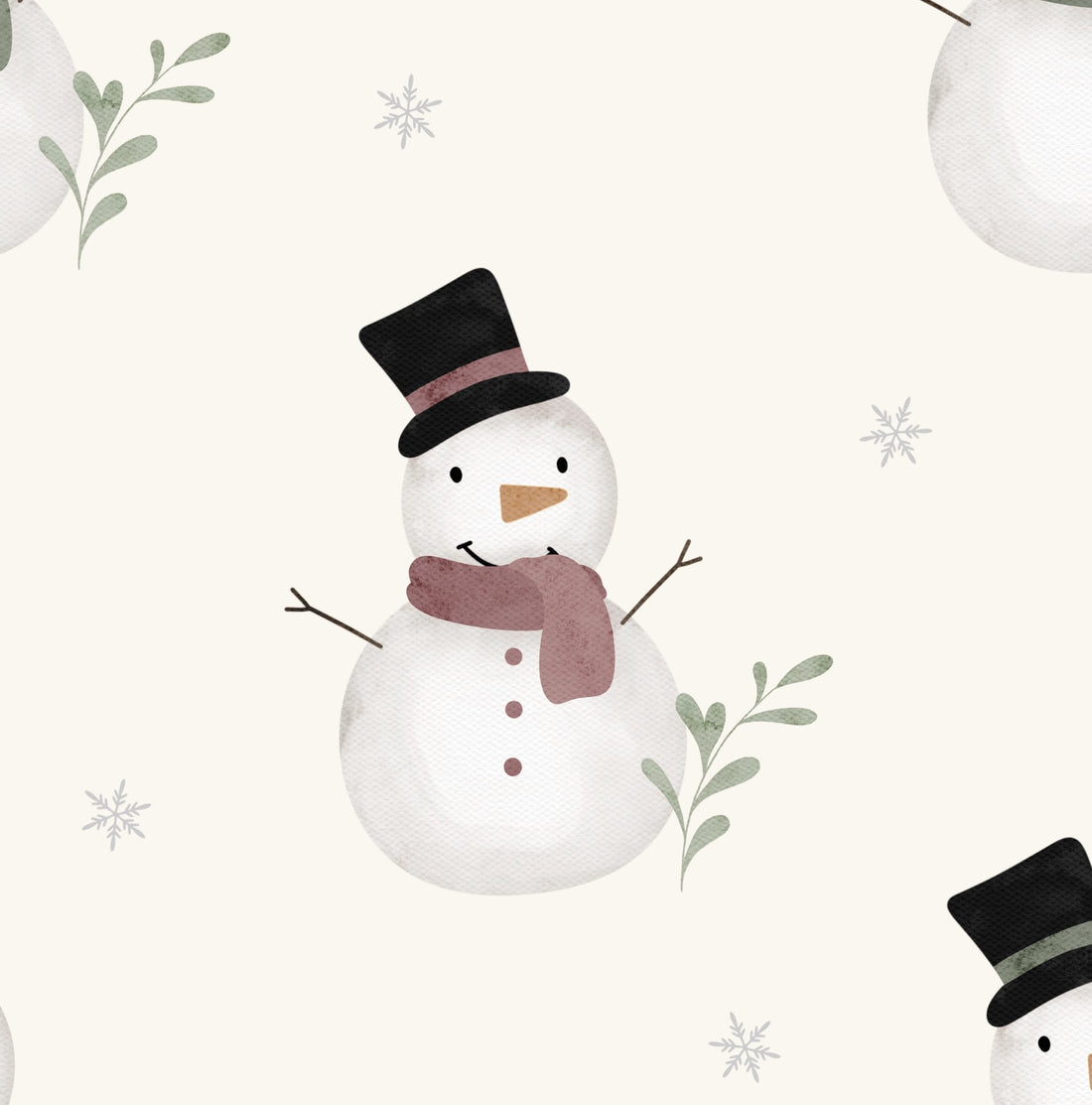 Bonhomme de neige avec une écharpe rose