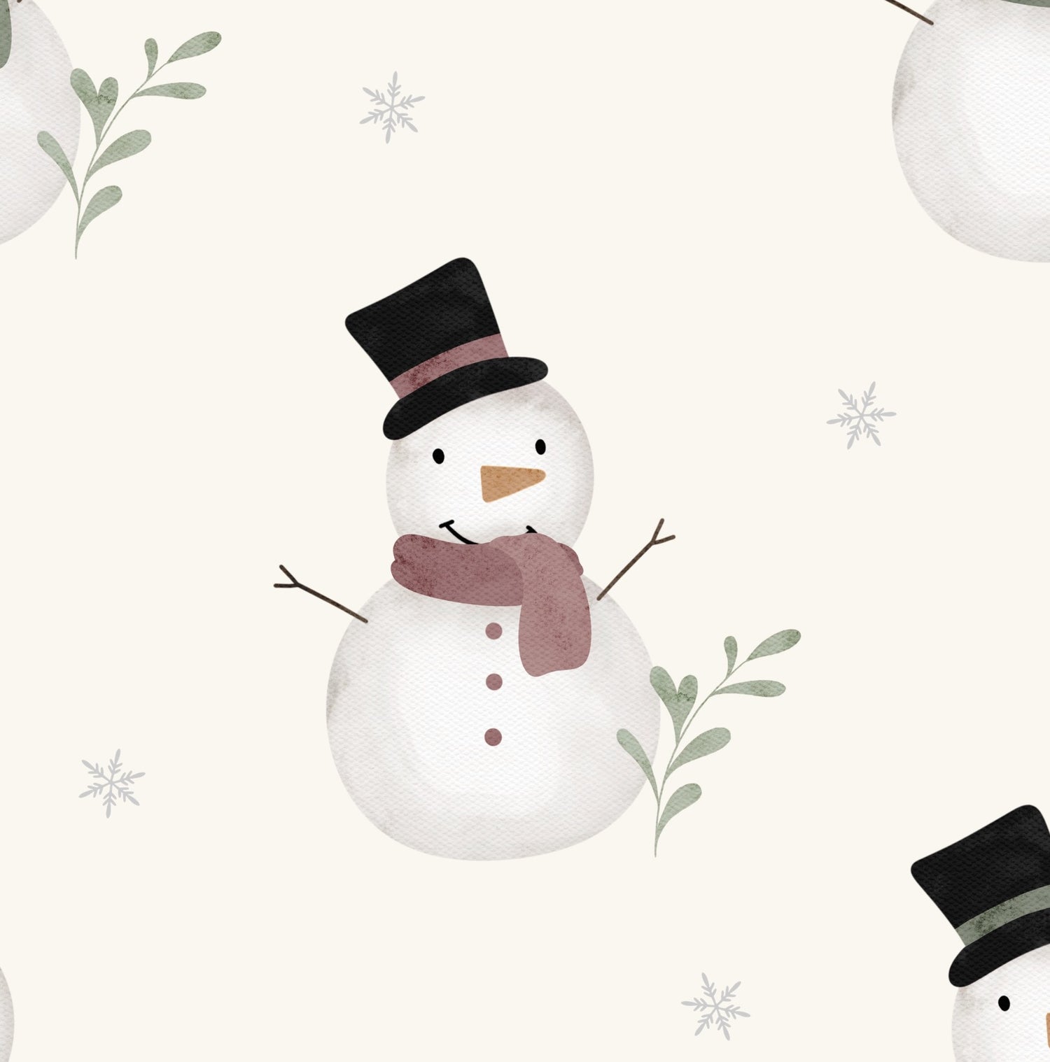 Bonhomme de neige avec une écharpe rose
