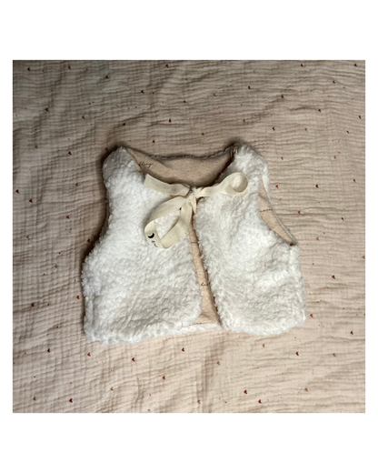 Weste Teddyfell weiß