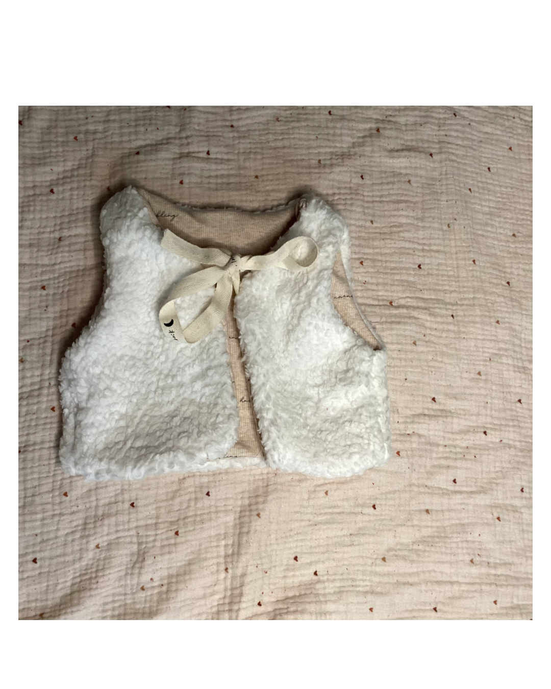 Weste Teddyfell weiß