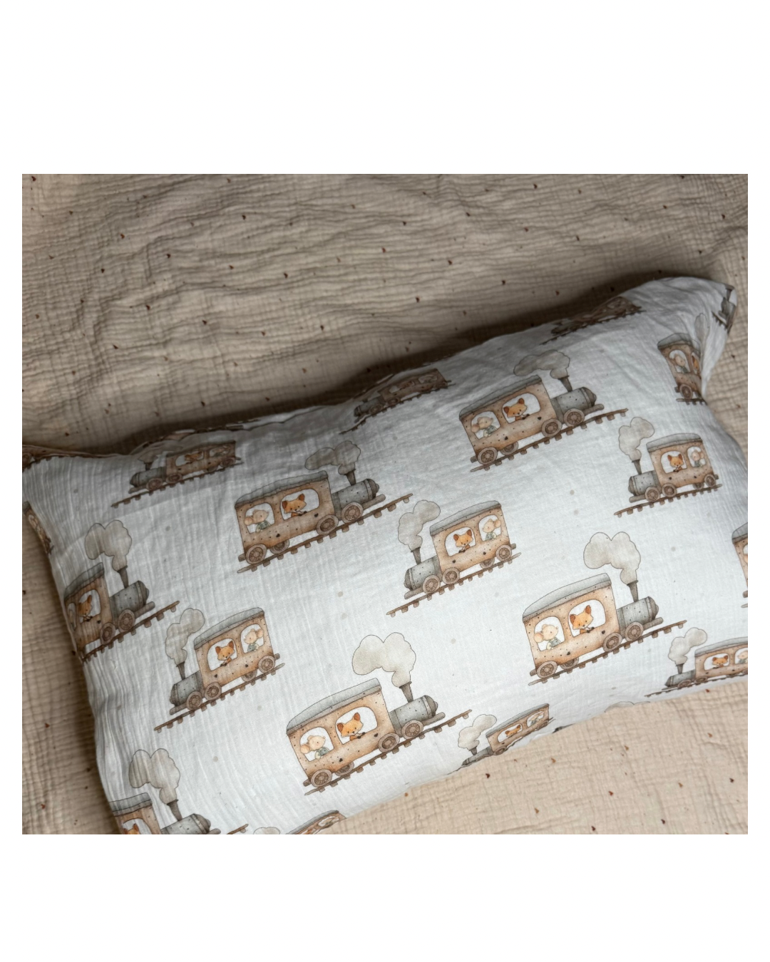 Kopfkissenbezug Eisenbahn