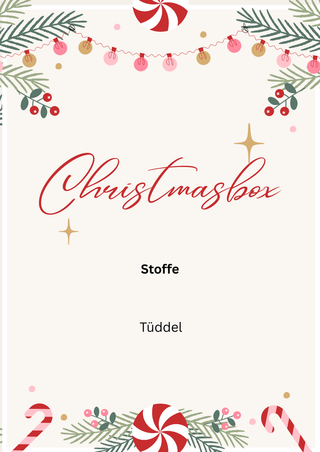 Christmas Box mittel  "Stoffe"