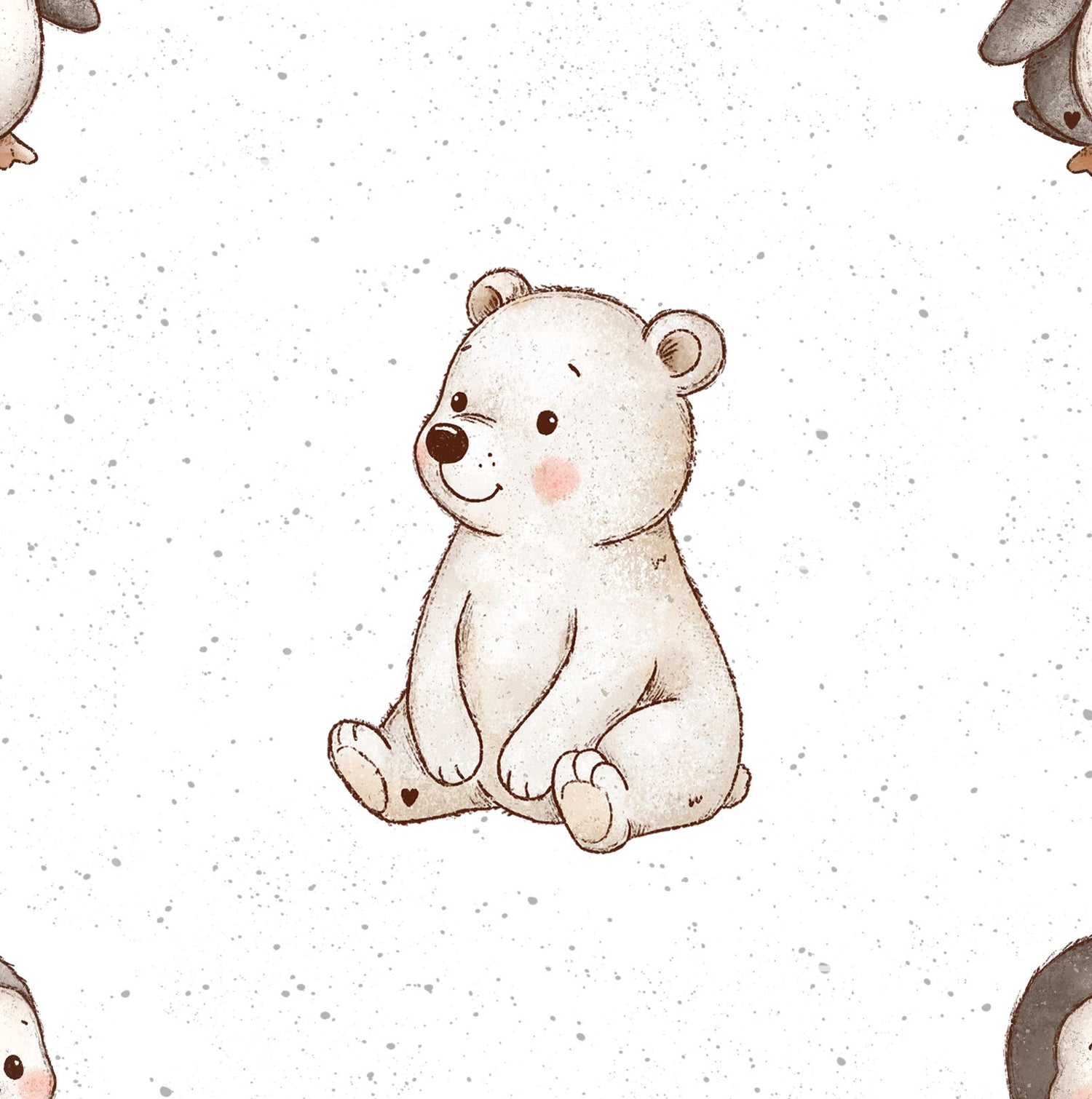 Ours polaire et manchot