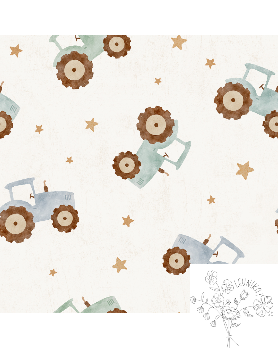 Pastellfarbener Traktor