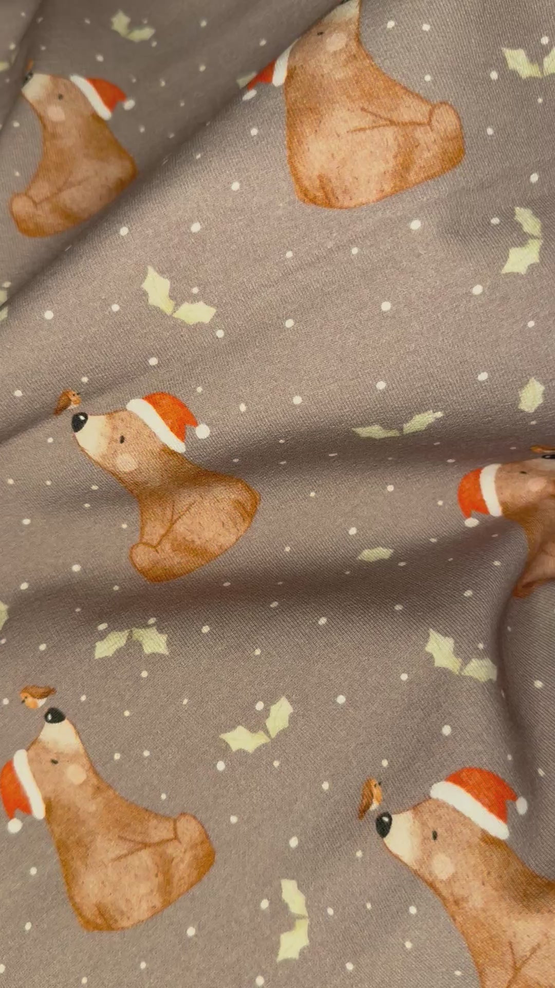 Stoff Weihnachtsbär