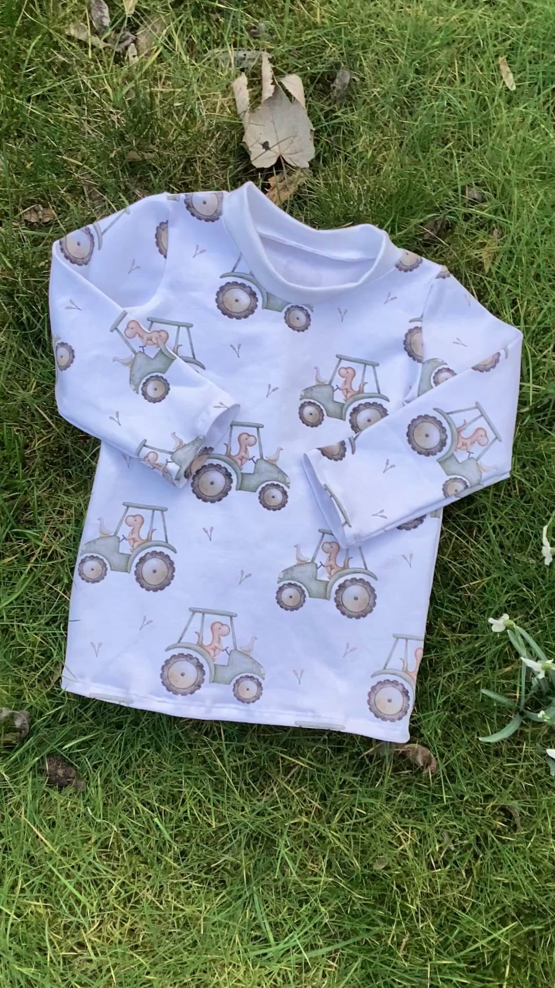 Langarmshirt Dino Traktor