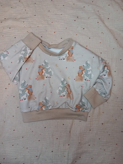 Oversize Pullover &quot;Bär schmückt Tannebaum&quot;