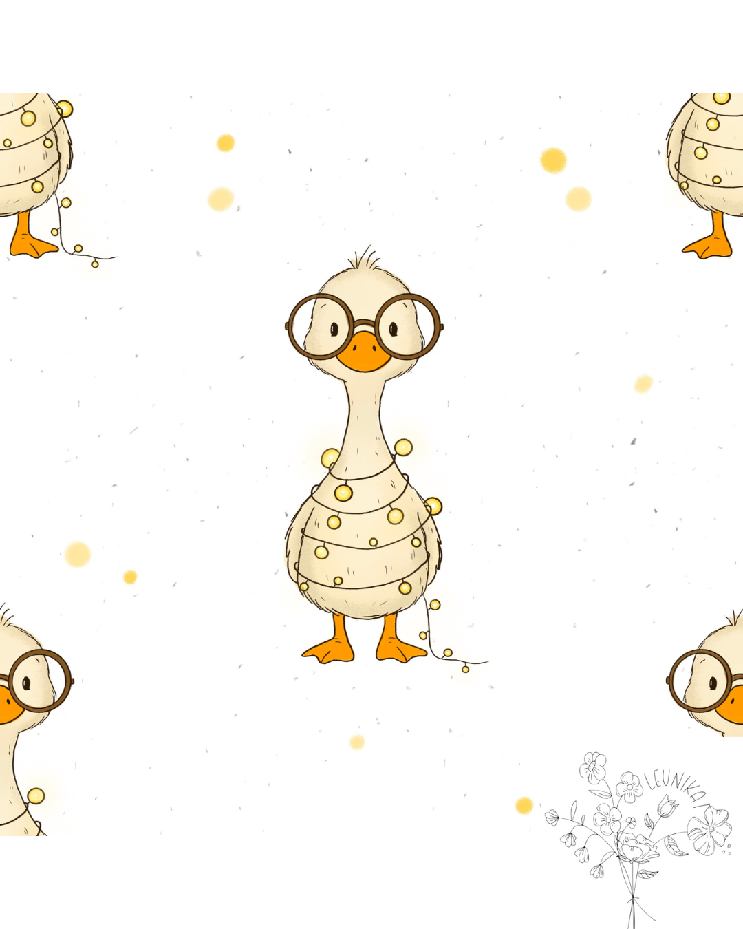 weihnachtsgans mit lichterkette